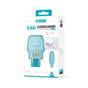 (SX-FA15-C) CARREGADOR QUALCOMM QUICK CHARGE 3.0 - TIPO C