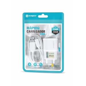 (SX-DZV8) - Carregador De Parede + Cabo Micro Usb - [Caixa com 300 peças]